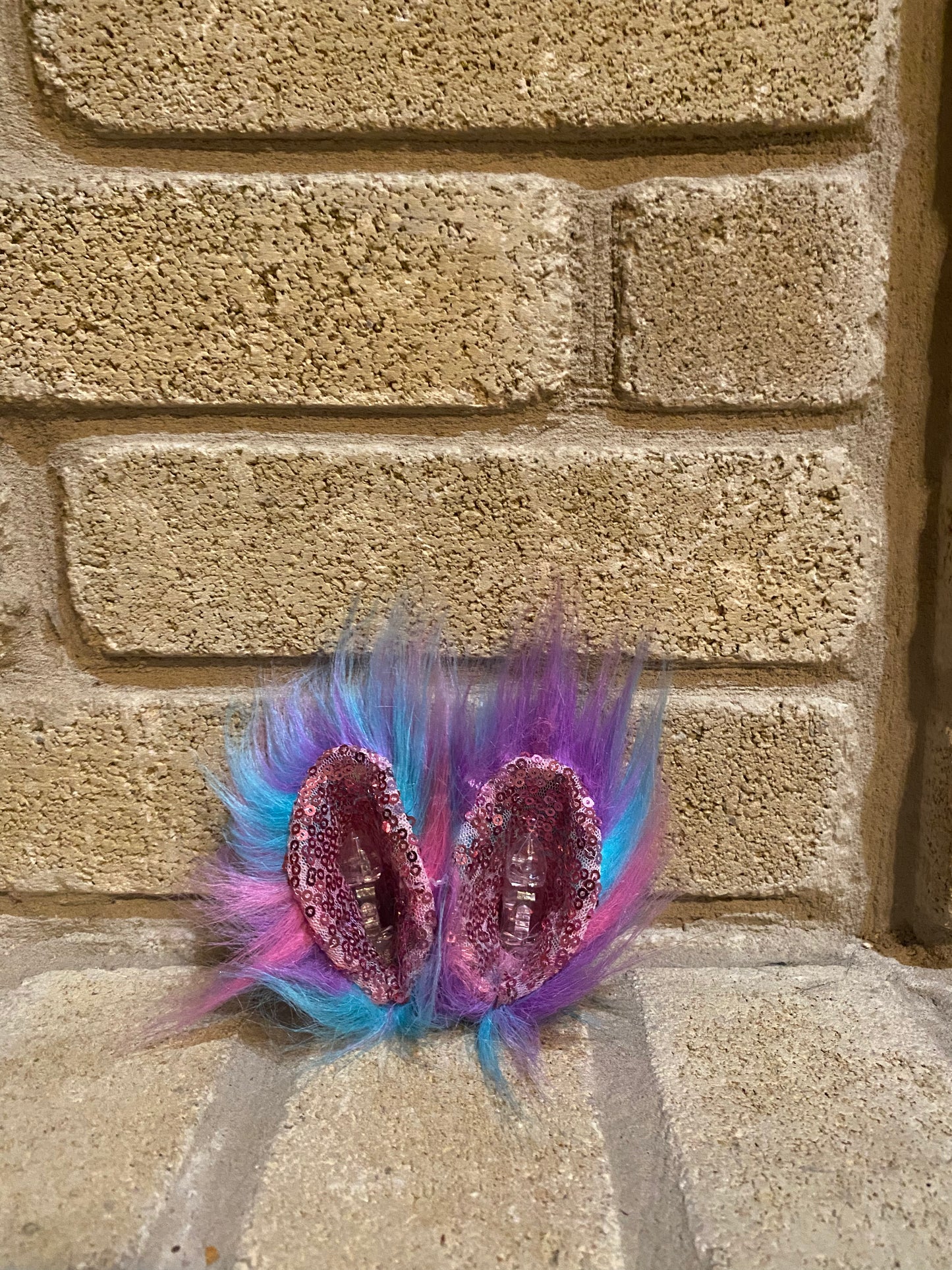 Pink interior anime ears